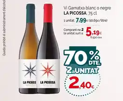 Condis LA PICOSSA Vi Garnatxa blanc o negre oferta