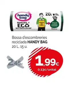 Condis HANDY BAG Bossa d'escombreries reciclada oferta