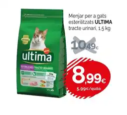 Condis ULTIMA Menjar per a gats esterilitzats racte urinari oferta