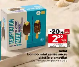 Maxi Dia DIA TEMPTATION Gelat bombó mini sense sucre clàssic o ametllat oferta