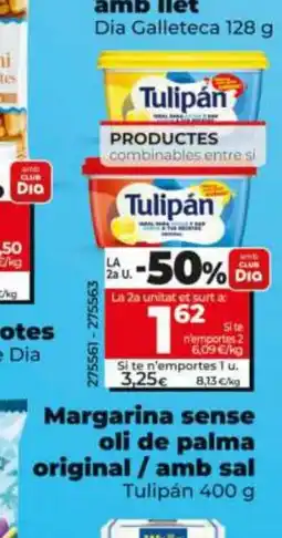 Maxi Dia TULIPÁN Margarina sense oli de palma original / amb sal oferta