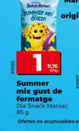 Maxi Dia DIA SNACK MANIAC Summer mix gust de formatge oferta