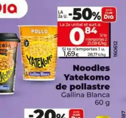 Maxi Dia GALLINA BLANCA Noodles Yatekomo de pollastre oferta