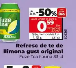 Maxi Dia FUZE TEA Refresc de te de Ilimona gust original oferta