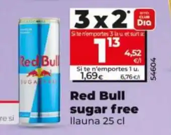 Maxi Dia RED BULL sugar free oferta