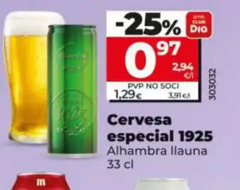 Maxi Dia ALHAMBRA Cervesa especial 1925 oferta
