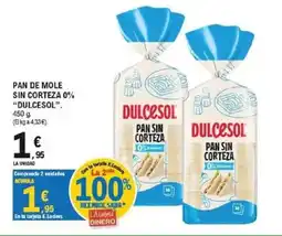 E.Leclerc DULCESOL Pan de mole sin corteza 0% oferta