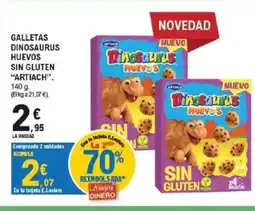 E.Leclerc ARTIACH Galletas dinosaurus huevos sin gluten oferta