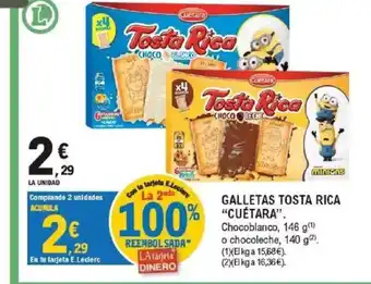 E.Leclerc CUÉTARA Galletas tosta rica oferta
