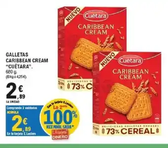 E.Leclerc CUÉTARA Galletas caribbean cream oferta