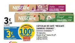 E.Leclerc NESCAFÉ Cápsulas de café farmers origins oferta