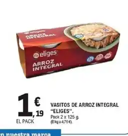 E.Leclerc ELIGES Vasitos de arroz integral oferta