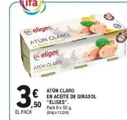 E.Leclerc ELIGES Atún claro en aceite de girasol oferta