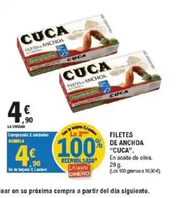 E.Leclerc CUCA Filetes de anchoa oferta
