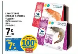 E.Leclerc DELFIN Langostinos cocidos o crudos oferta