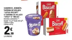 E.Leclerc LOTUS BISCOFF Sandwich, bombón, tarrina de helado oferta
