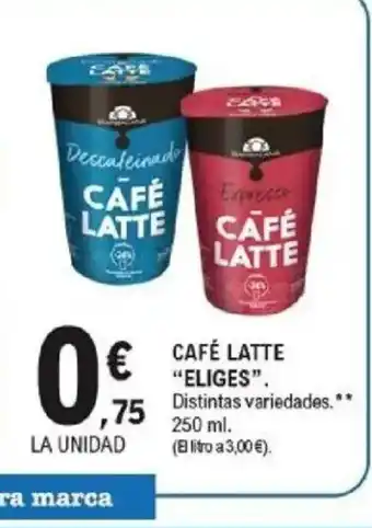 E.Leclerc ELIGES Café latte oferta