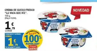 E.Leclerc LA VACA QUE RIE Crema de queso fresco oferta