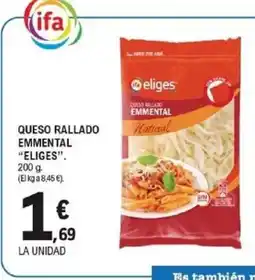 E.Leclerc ELIGES Queso rallado emmental oferta