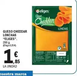E.Leclerc ELIGES Queso cheddar lonchas oferta