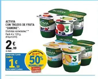 E.Leclerc DANONE Activia con trozos de fruta oferta