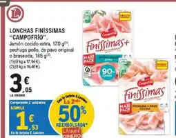 E.Leclerc CAMPOFRIO Lonchas finissimas oferta