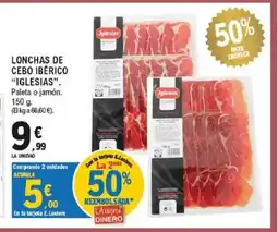 E.Leclerc IGLESIAS Lonchas de cebo ibérico oferta