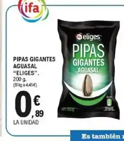 E.Leclerc ELIGES Pipas gigantes aguasal oferta