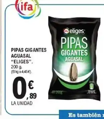 E.Leclerc ELIGES Pipas gigantes aguasal oferta