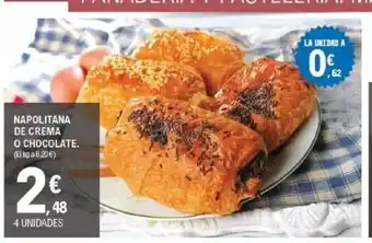 E.Leclerc Napolitana de crema o chocolate oferta