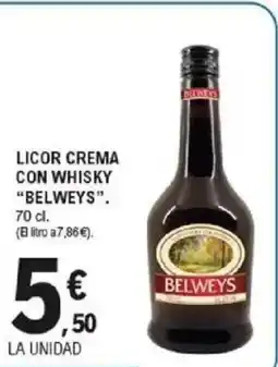 E.Leclerc BELWEYS Licor crema con whisky oferta