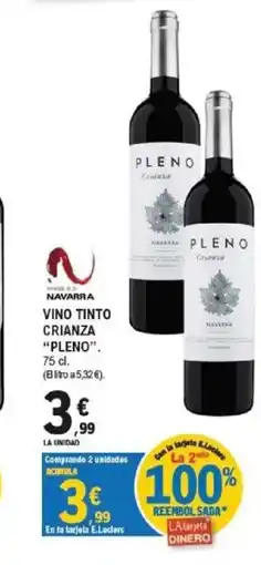 E.Leclerc PLENO Vino tinto crianza oferta