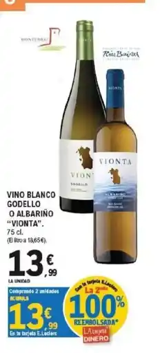 E.Leclerc VIONTA Vino blanco godello o albariño oferta