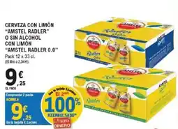 E.Leclerc AMSTEL RADLER AMSTEL RADLER 0,0 Cerveza con limón o sin alcohol con limón oferta