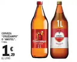 E.Leclerc CRUZCAMPO O AMSTEL Cerveza oferta