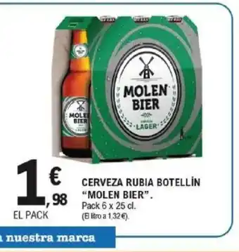 E.Leclerc MOLEN BIER Cerveza rubia botellín oferta