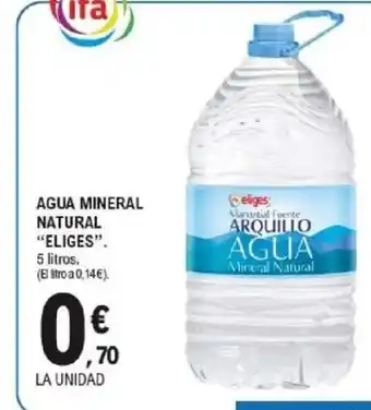 E.Leclerc ELIGES Agua mineral natural oferta