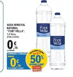 E.Leclerc FONT VELLA Agua mineral natural oferta