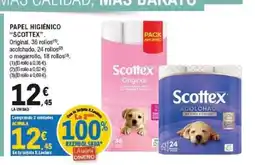 E.Leclerc SCOTTEX Papel higiénico oferta