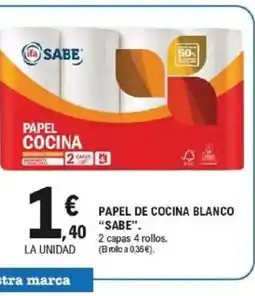 E.Leclerc SABE Papel de cocina blanco oferta