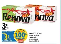 E.Leclerc RENOVA Servilleta red label deco oferta