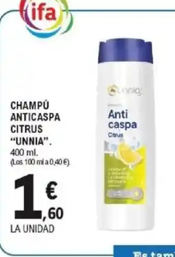 E.Leclerc UNNIA Champú anticaspa citrus oferta