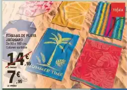 E.Leclerc Toallas de playa jacquard oferta