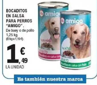 E.Leclerc AMIGO Bocaditos en salsa para perros oferta
