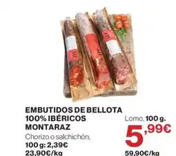 Supercor Embutidos de bellota 100% ibéricos montaraz oferta