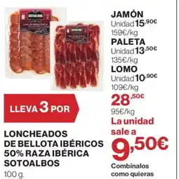 Supercor Loncheados de bellota ibéricos 50% raza ibérica sotoalbos oferta