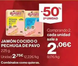 Supercor Jamón cocido o pechuga de pavo oferta