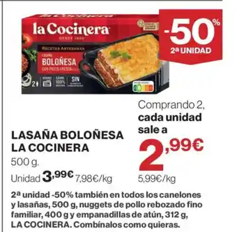 Supercor LA COCINERA Lasaña boloñesa oferta