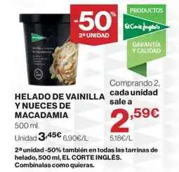 Supercor Helado de vainilla y nueces de macadamia oferta