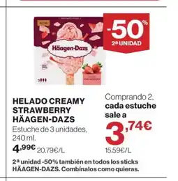 Supercor HÄAGEN-DAZS Helado creamy strawberry oferta